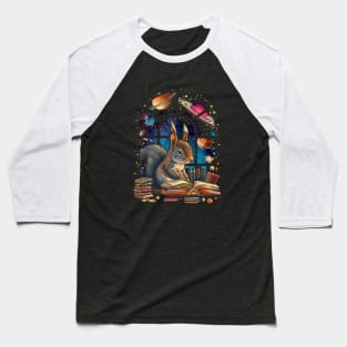 Squirrel And Book Baseball T-Shirt